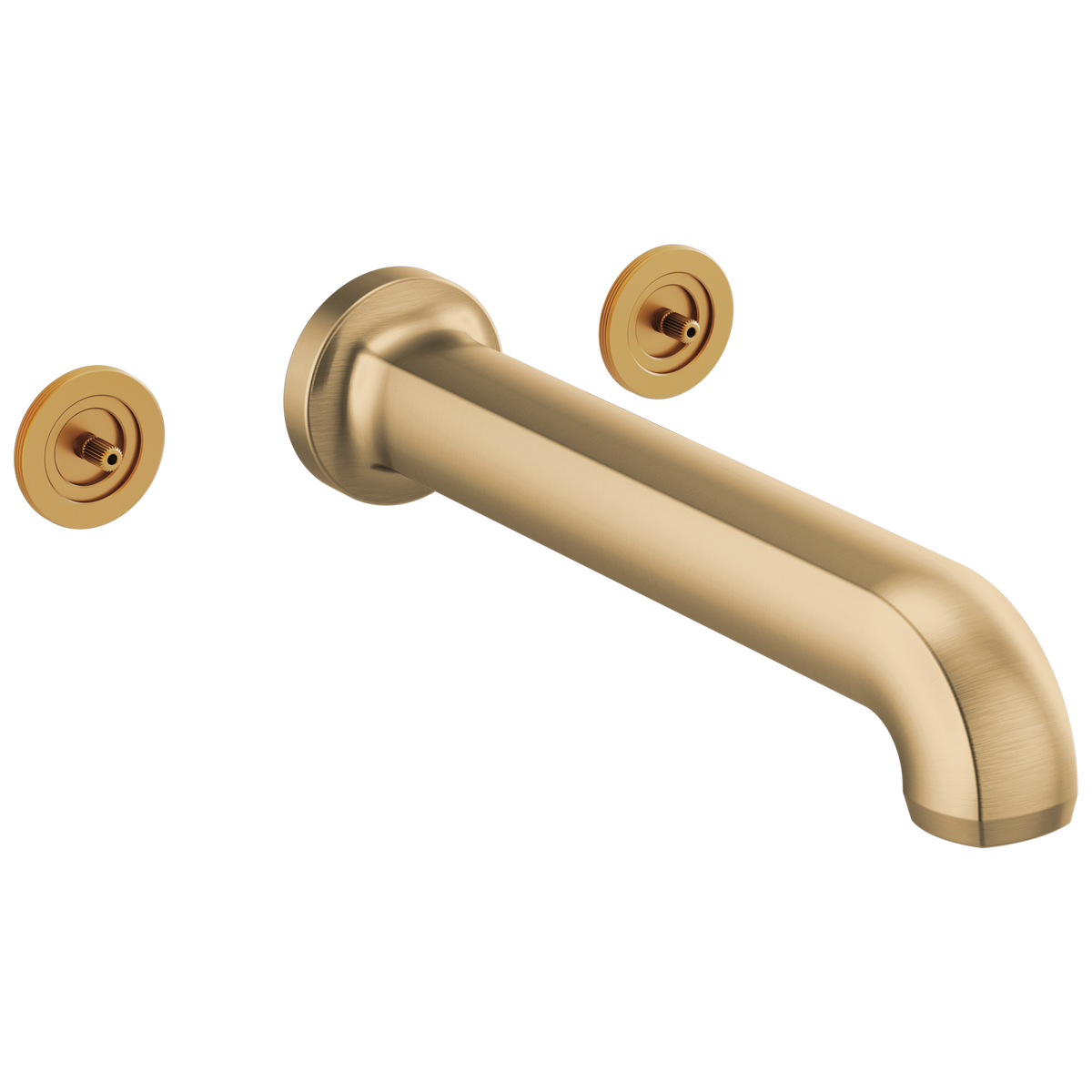 Kintsu Two Handle Wall Mount Tub Filler - Brilliance® Luxe Gold®