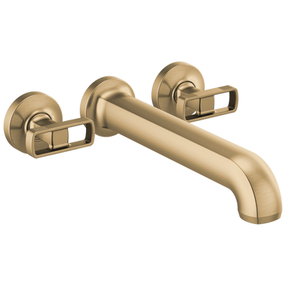 Brizo Kintsu Two Handle Wall Mount Tub Filler - Complete Kit - Brilliance® Luxe Gold®
