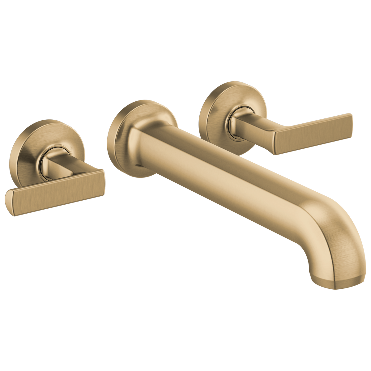 Brizo Kintsu Two Handle Wall Mount Tub Filler - Complete Kit - Brilliance® Luxe Gold®