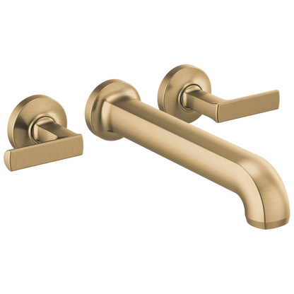Brizo Kintsu Two Handle Wall Mount Tub Filler - Complete Kit - Brilliance® Luxe Gold®