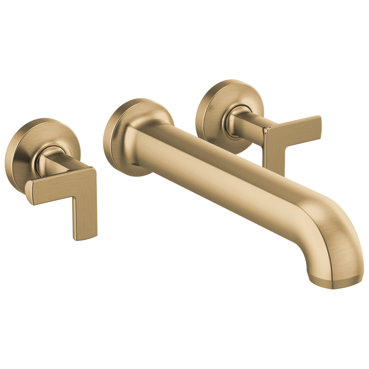 Brizo Kintsu Two Handle Wall Mount Tub Filler - Complete Kit - Brilliance® Luxe Gold®