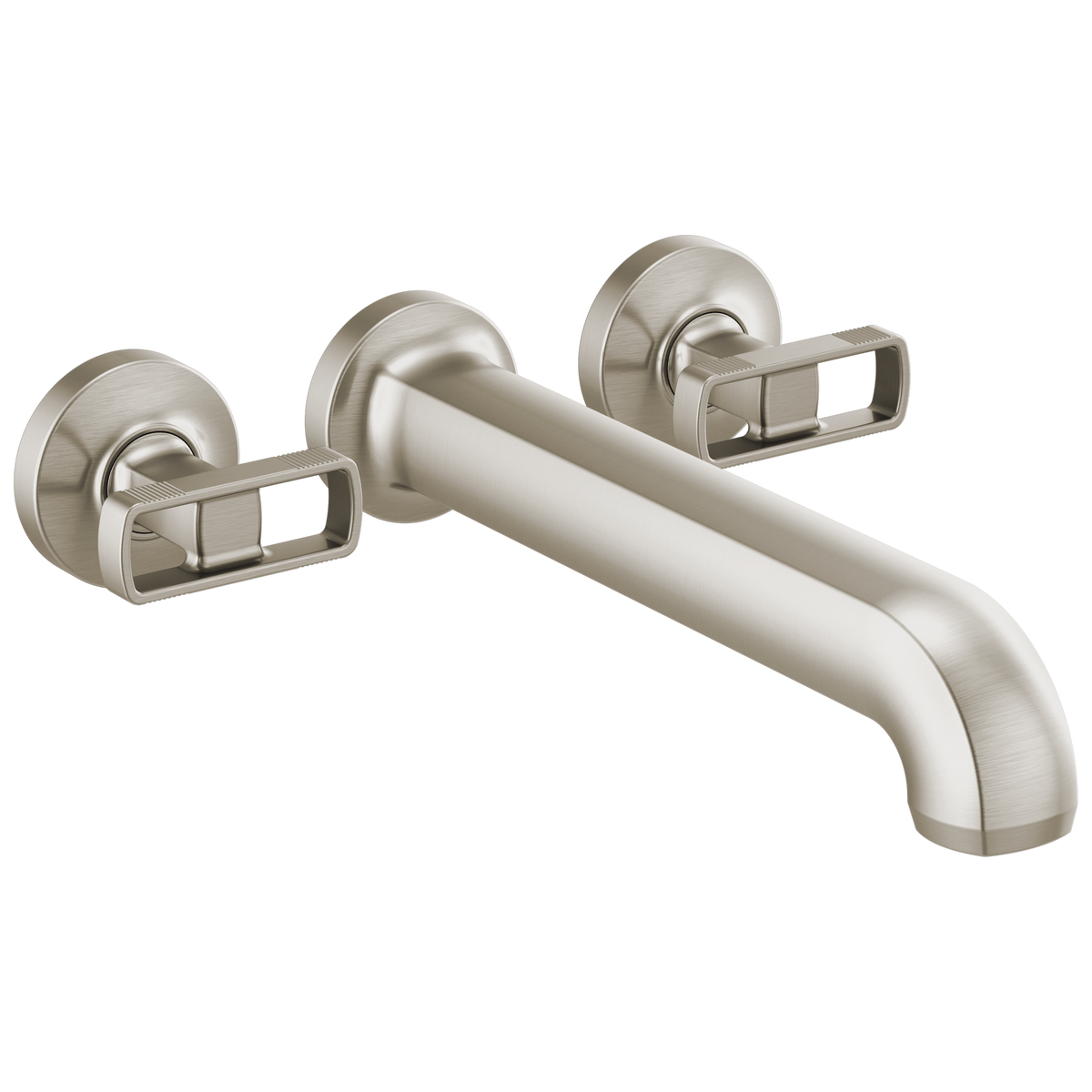 Brizo Kintsu Two Handle Wall Mount Tub Filler - Complete Kit - Brilliance® Luxe Nickel®