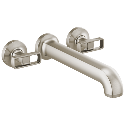 Brizo Kintsu Two Handle Wall Mount Tub Filler - Complete Kit - Brilliance® Luxe Nickel®