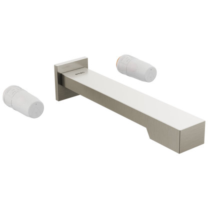 Frank Lloyd Wright Bath Collection by Brizo Two-Handle Wall Mount Tub Filler - Less Handles - Brilliance® Luxe Nickel®