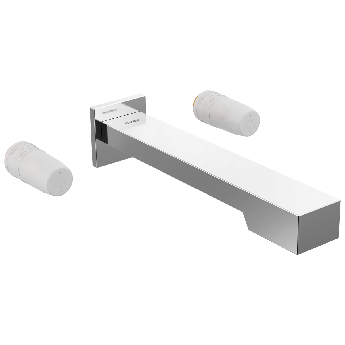 Frank Lloyd Wright Bath Collection by Brizo Two-Handle Wall Mount Tub Filler - Less Handles - Polished Chrome