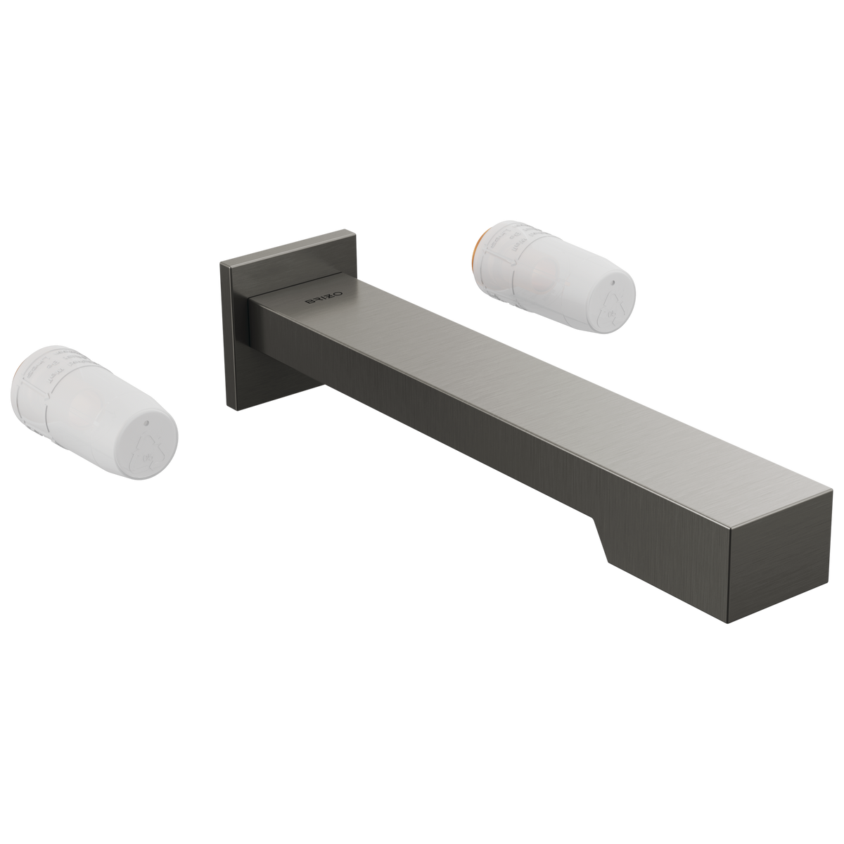 Frank Lloyd Wright Bath Collection by Brizo Two-Handle Wall Mount Tub Filler - Less Handles - Brilliance® Luxe Steel®