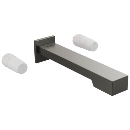 Frank Lloyd Wright Bath Collection by Brizo Two-Handle Wall Mount Tub Filler - Less Handles - Brilliance® Luxe Steel®