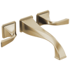 Virage Two-Handle Wall Mount Tub Filler - Brilliance® Luxe Gold®