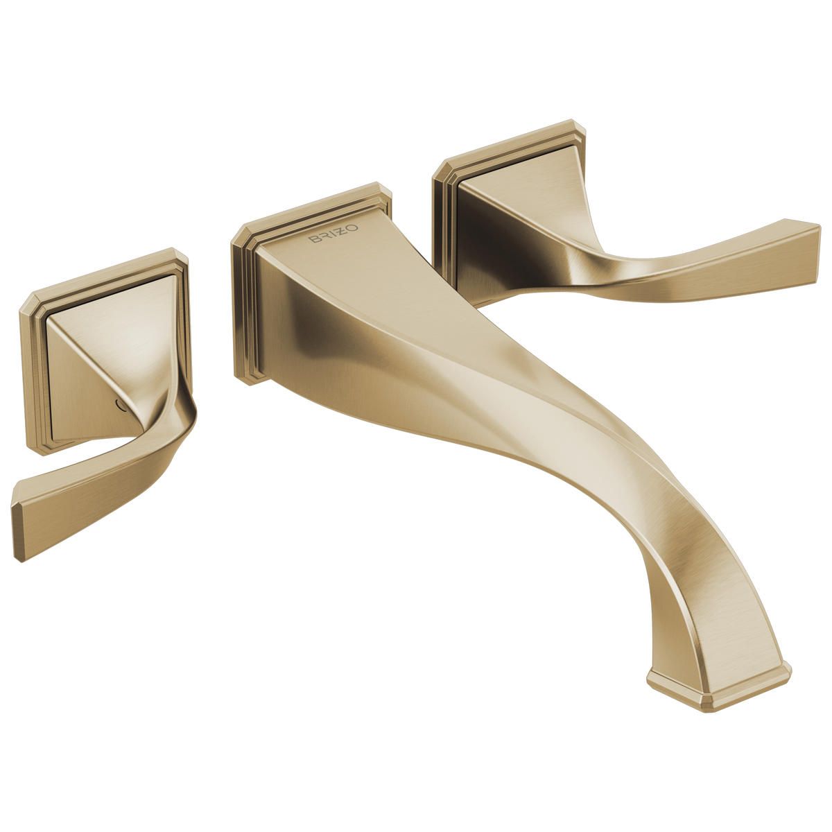 Virage Two-Handle Wall Mount Tub Filler - Brilliance® Luxe Gold®