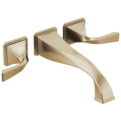 Virage Two-Handle Wall Mount Tub Filler - Brilliance® Luxe Gold®