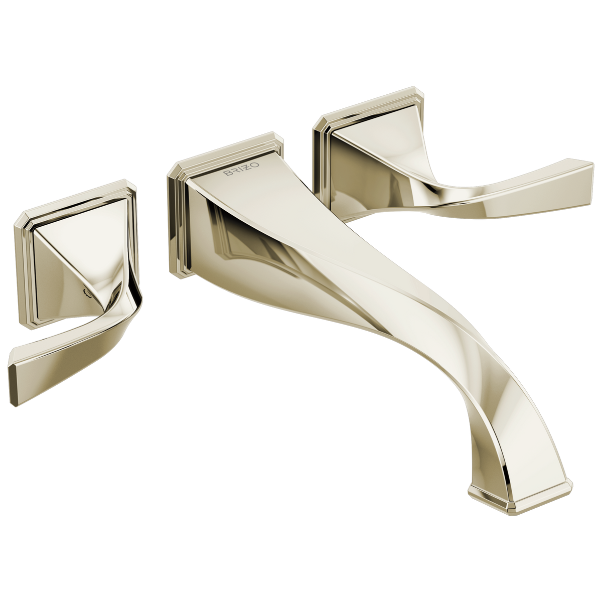 Virage Two-Handle Wall Mount Tub Filler - Brilliance® Polished Nickel