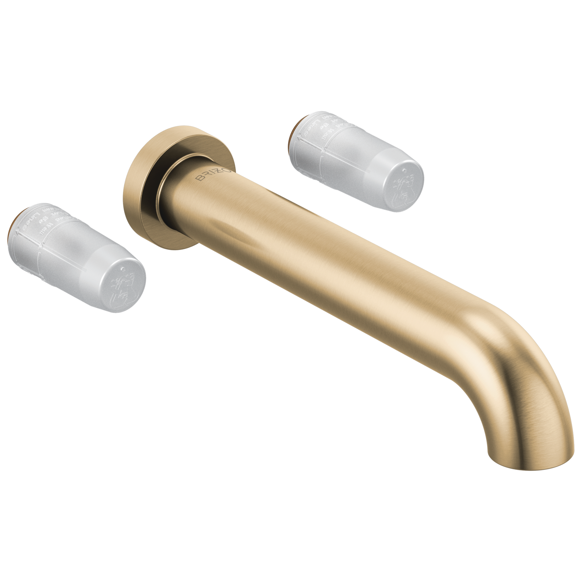 Litze Two-Handle Wall Mount Tub Filler - Less Handles - Brilliance® Luxe Gold®