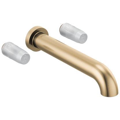 Litze Two-Handle Wall Mount Tub Filler - Less Handles - Brilliance® Luxe Gold®