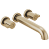 Brizo Litze Two-Handle Wall Mount Tub Filler - Less Handles - Complete Kit - Brilliance® Luxe Gold®