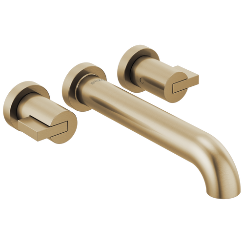 Brizo Litze Two-Handle Wall Mount Tub Filler - Less Handles - Complete Kit - Brilliance® Luxe Gold®