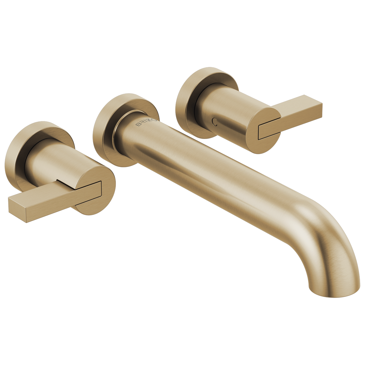 Brizo Litze Two-Handle Wall Mount Tub Filler - Less Handles - Complete Kit - Brilliance® Luxe Gold®