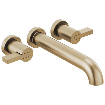 Brizo Litze Two-Handle Wall Mount Tub Filler - Less Handles - Complete Kit - Brilliance® Luxe Gold®