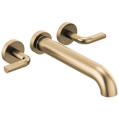 Brizo Litze Two-Handle Wall Mount Tub Filler - Less Handles - Complete Kit - Brilliance® Luxe Gold®
