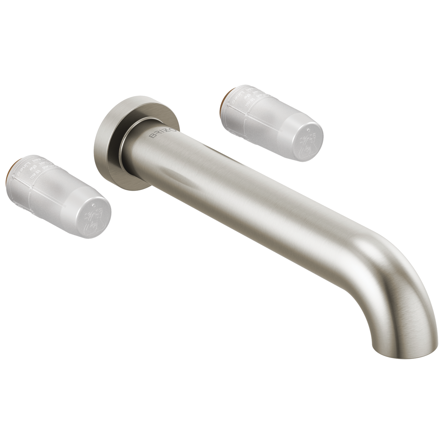 Litze Two-Handle Wall Mount Tub Filler - Less Handles - Brilliance® Luxe Nickel®