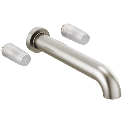 Litze Two-Handle Wall Mount Tub Filler - Less Handles - Brilliance® Luxe Nickel®
