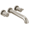 Brizo Litze Two-Handle Wall Mount Tub Filler - Less Handles - Complete Kit - Brilliance® Luxe Nickel®