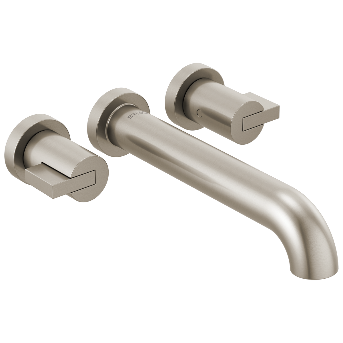 Brizo Litze Two-Handle Wall Mount Tub Filler - Less Handles - Complete Kit - Brilliance® Luxe Nickel®