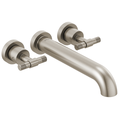 Brizo Litze Two-Handle Wall Mount Tub Filler - Less Handles - Complete Kit - Brilliance® Luxe Nickel®