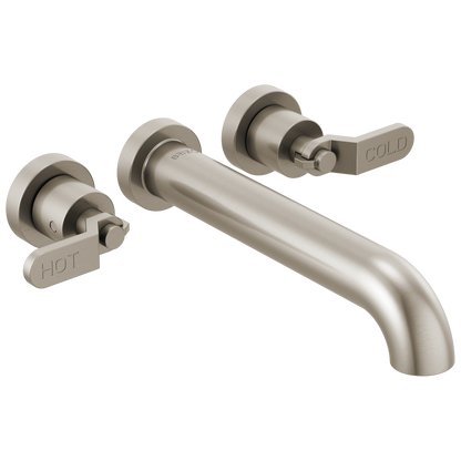Brizo Litze Two-Handle Wall Mount Tub Filler - Less Handles - Complete Kit - Brilliance® Luxe Nickel®