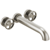 Brizo Litze Two-Handle Wall Mount Tub Filler - Less Handles - Complete Kit - Brilliance® Luxe Nickel®