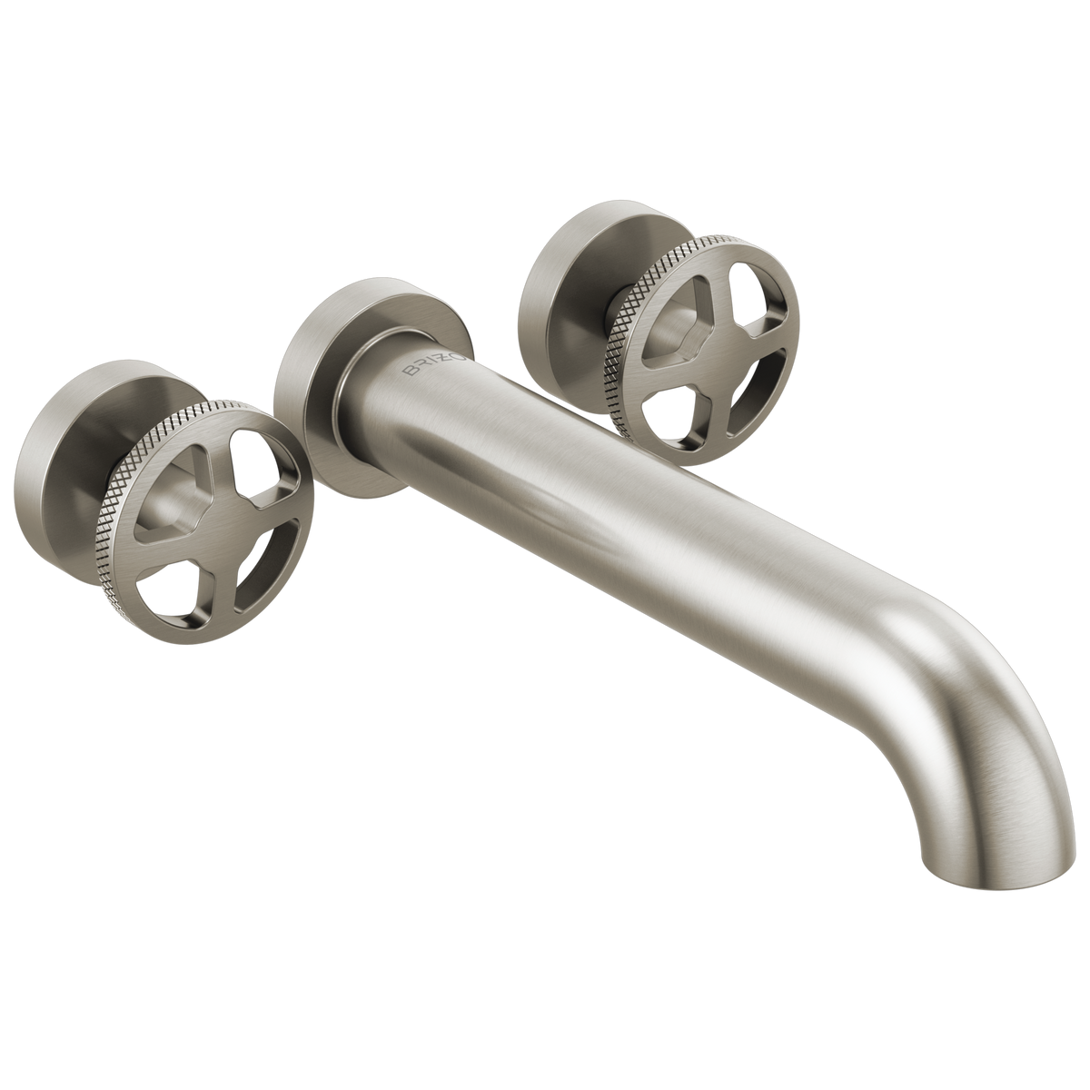 Brizo Litze Two-Handle Wall Mount Tub Filler - Less Handles - Complete Kit - Brilliance® Luxe Nickel®