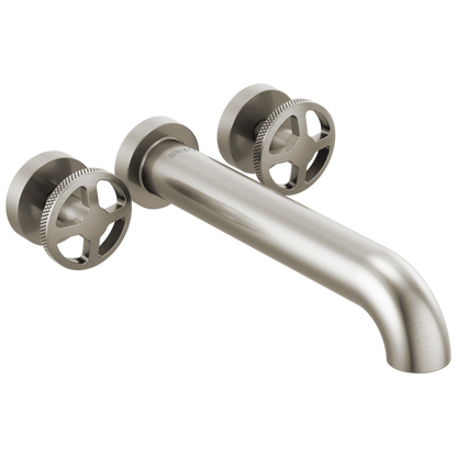 Brizo Litze Two-Handle Wall Mount Tub Filler - Less Handles - Complete Kit - Brilliance® Luxe Nickel®