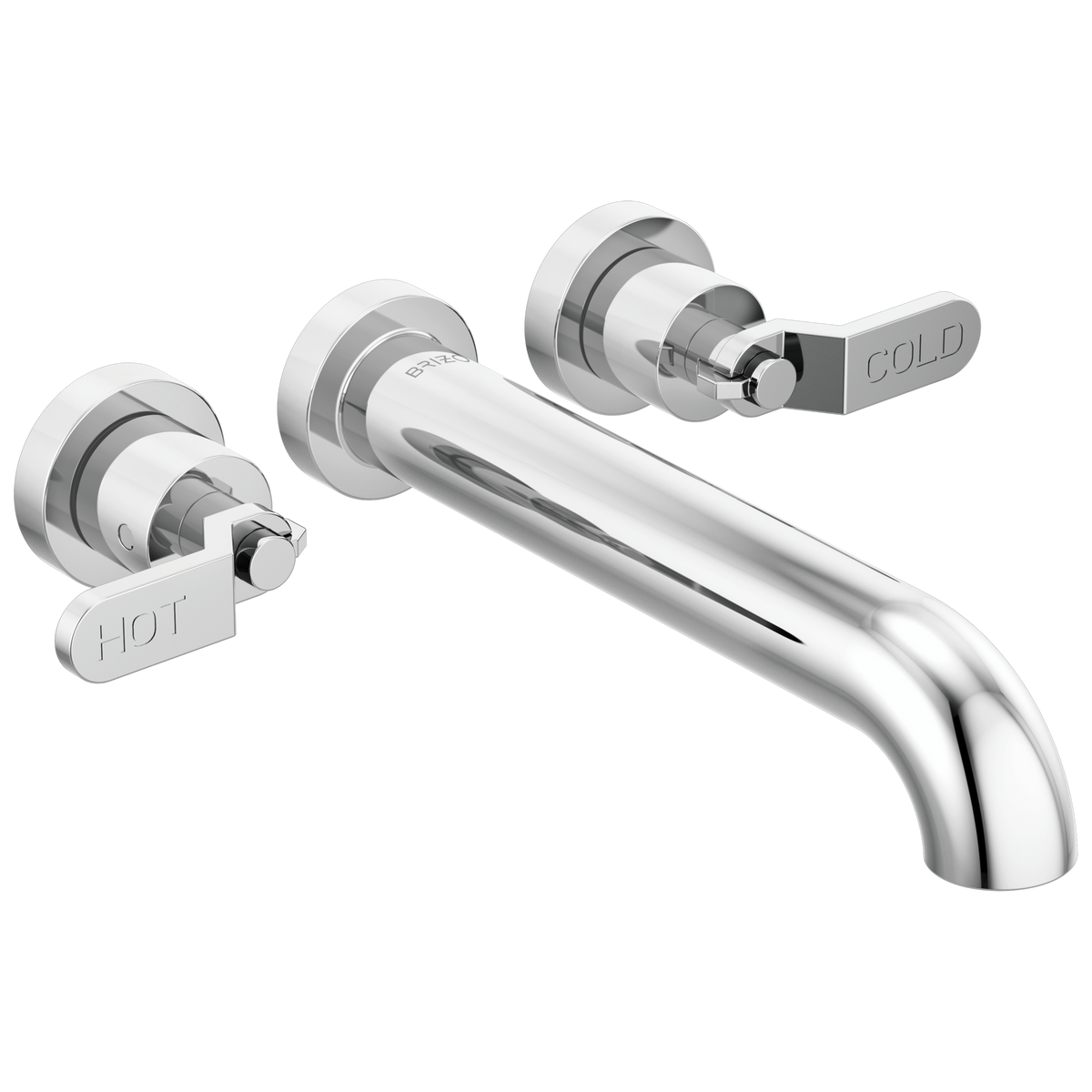 Brizo Litze Two-Handle Wall Mount Tub Filler - Less Handles - Complete Kit - Polished Chrome