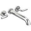 Brizo Litze Two-Handle Wall Mount Tub Filler - Less Handles - Complete Kit - Polished Chrome