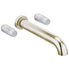 Litze Two-Handle Wall Mount Tub Filler - Less Handles - Brilliance® Polished Nickel