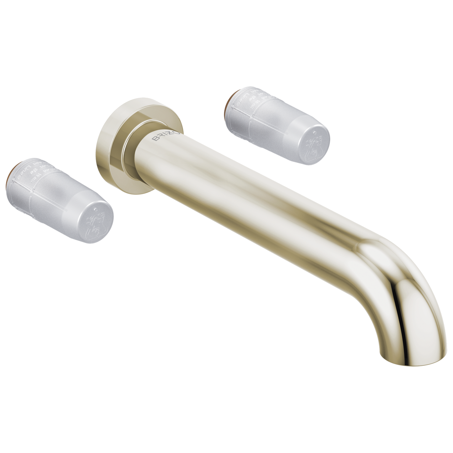 Litze Two-Handle Wall Mount Tub Filler - Less Handles - Brilliance® Polished Nickel