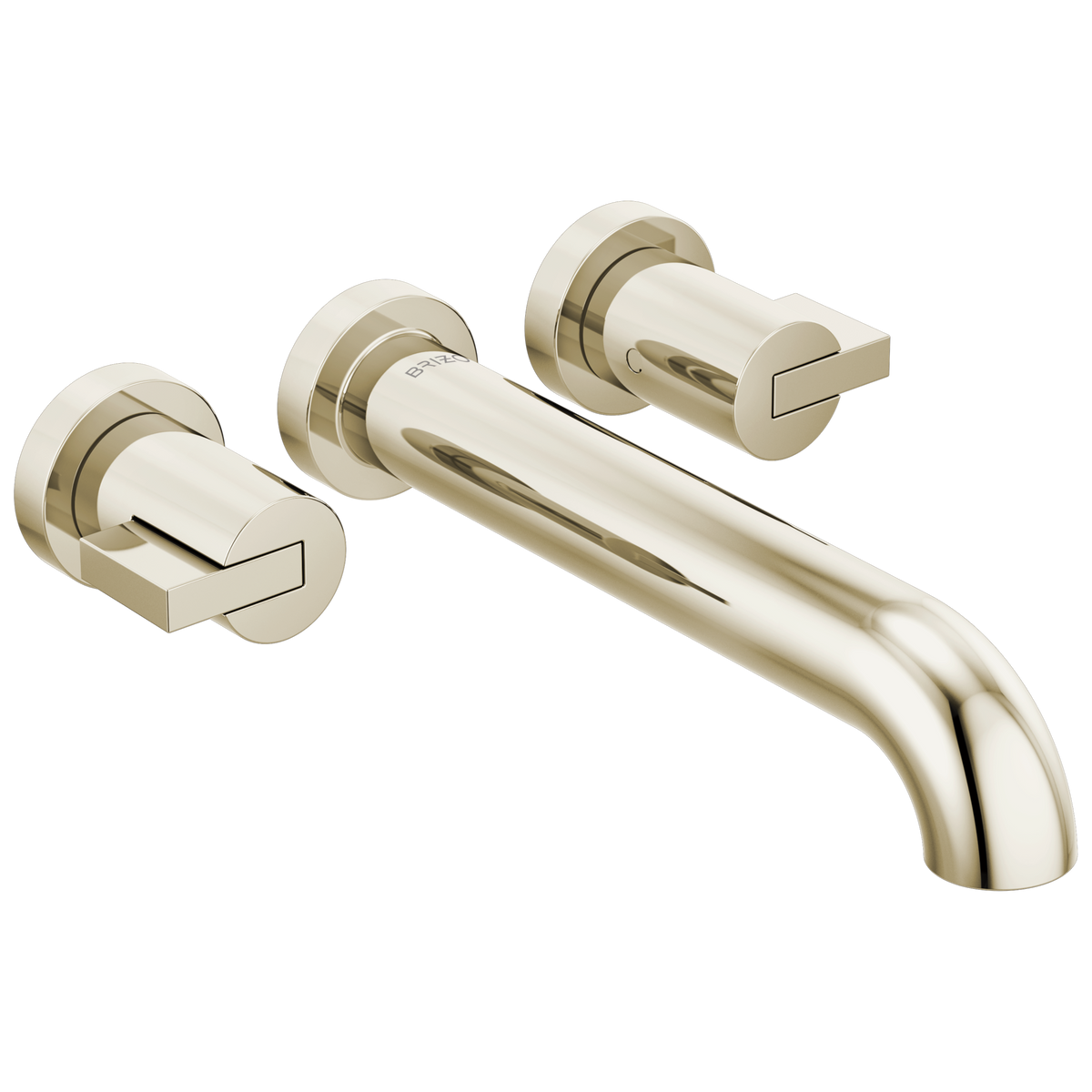 Brizo Litze Two-Handle Wall Mount Tub Filler - Less Handles - Complete Kit - Brilliance® Polished Nickel