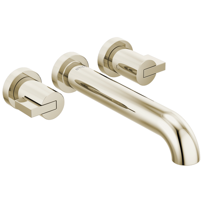 Brizo Litze Two-Handle Wall Mount Tub Filler - Less Handles - Complete Kit - Brilliance® Polished Nickel