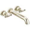 Brizo Litze Two-Handle Wall Mount Tub Filler - Less Handles - Complete Kit - Brilliance® Polished Nickel