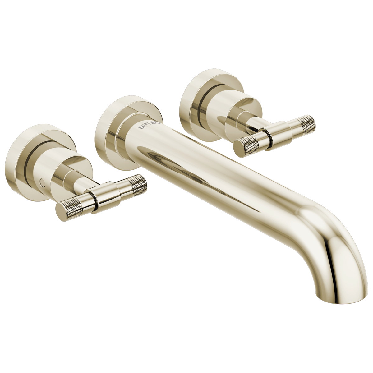 Brizo Litze Two-Handle Wall Mount Tub Filler - Less Handles - Complete Kit - Brilliance® Polished Nickel