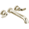 Brizo Litze Two-Handle Wall Mount Tub Filler - Less Handles - Complete Kit - Brilliance® Polished Nickel