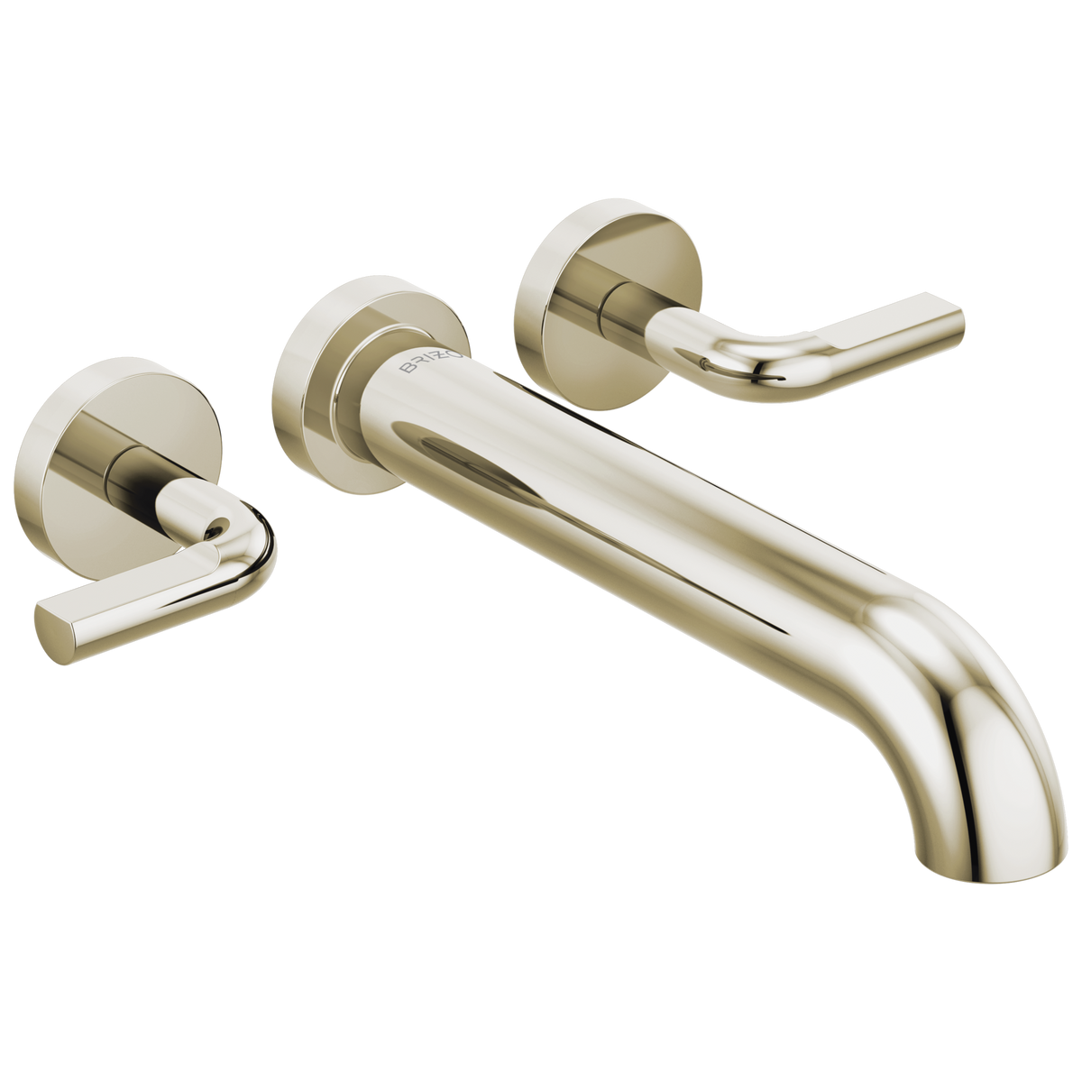 Brizo Litze Two-Handle Wall Mount Tub Filler - Less Handles - Complete Kit - Brilliance® Polished Nickel