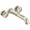 Brizo Litze Two-Handle Wall Mount Tub Filler - Less Handles - Complete Kit - Brilliance® Polished Nickel