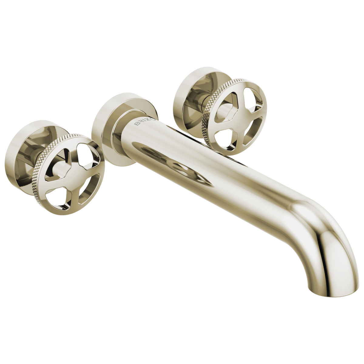 Brizo Litze Two-Handle Wall Mount Tub Filler - Less Handles - Complete Kit - Brilliance® Polished Nickel