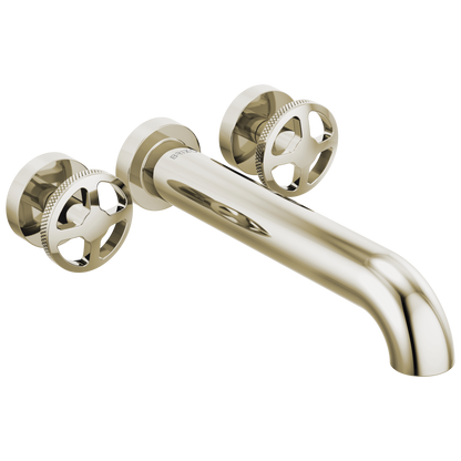 Brizo Litze Two-Handle Wall Mount Tub Filler - Less Handles - Complete Kit - Brilliance® Polished Nickel