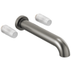 Litze Two-Handle Wall Mount Tub Filler - Less Handles - Brilliance® Luxe Steel®