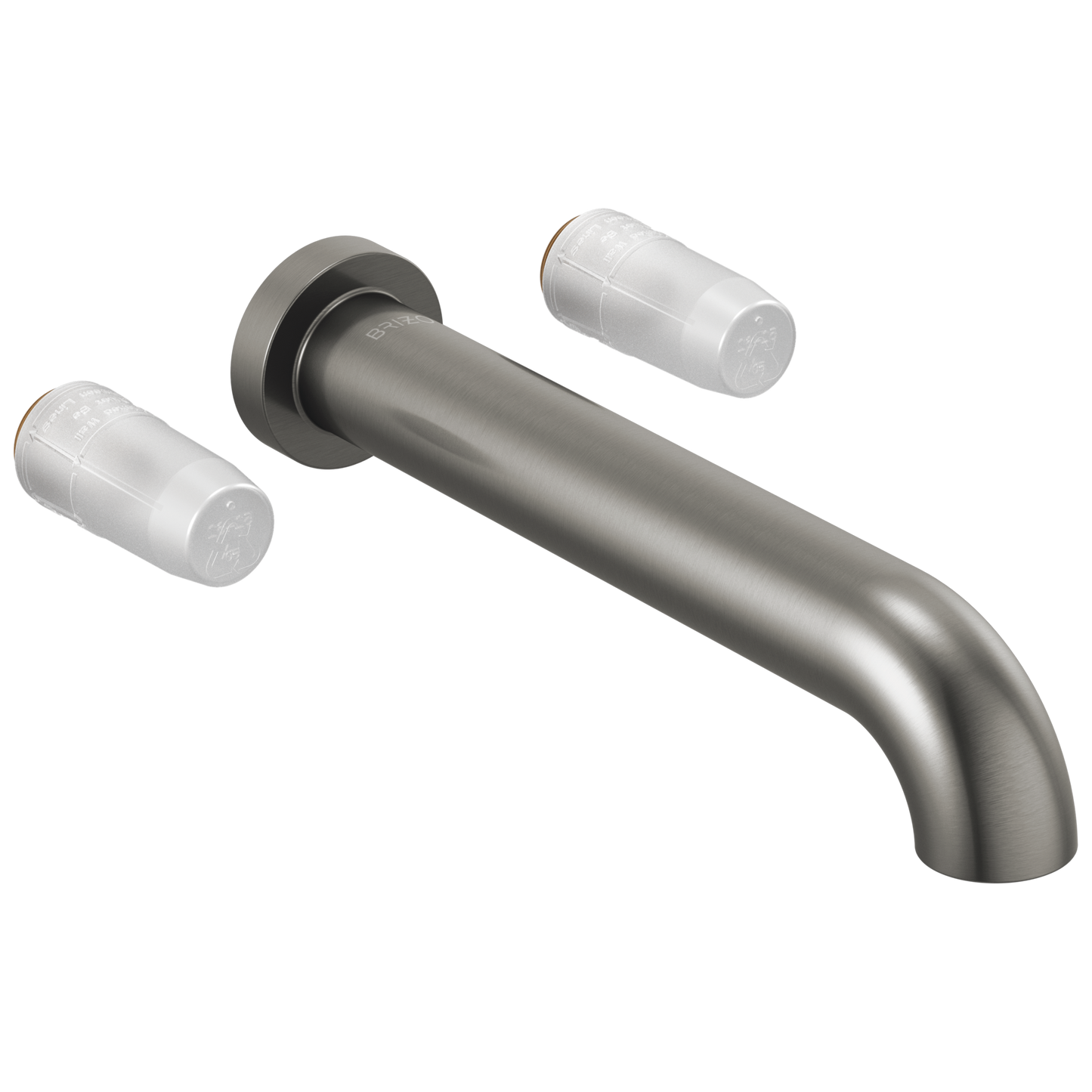 Litze Two-Handle Wall Mount Tub Filler - Less Handles - Brilliance® Luxe Steel®