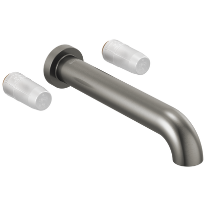 Litze Two-Handle Wall Mount Tub Filler - Less Handles - Brilliance® Luxe Steel®
