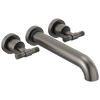 Brizo Litze Two-Handle Wall Mount Tub Filler - Less Handles - Complete Kit - Brilliance® Luxe Steel®