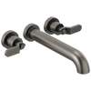 Brizo Litze Two-Handle Wall Mount Tub Filler - Less Handles - Complete Kit - Brilliance® Luxe Steel®
