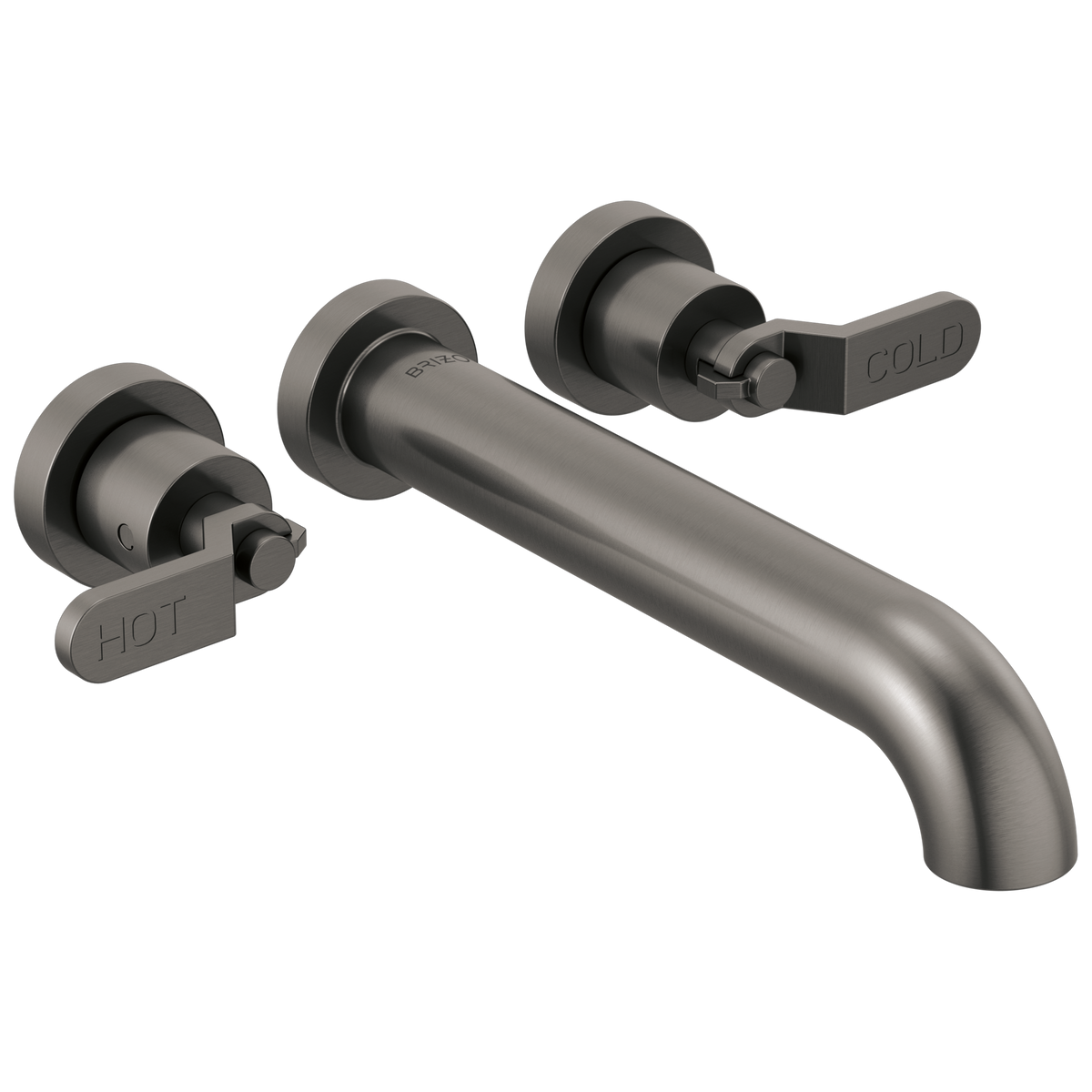Brizo Litze Two-Handle Wall Mount Tub Filler - Less Handles - Complete Kit - Brilliance® Luxe Steel®